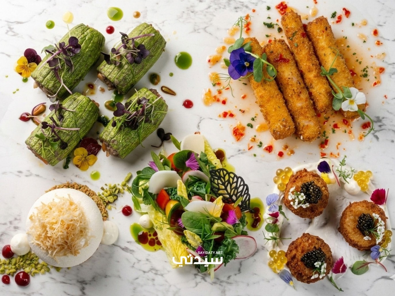 مقبلات نباتية معاصرة بنكهات عربية من Atlantis The Palm